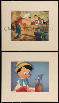 2a0427 PINOCCHIO set of 4 13x15 color prints 1940 given at premiere theater in NYC, plus program!