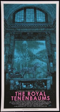 2a0180 ROYAL TENENBAUMS artist signed #36/50 13x25 art print 2009 Mondo, Daniel Danger art, blue ed.!