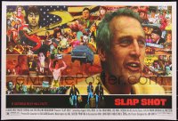 2a0193 SLAP SHOT artist signed #60/75 24x35 art print 2008 Mondo, art by Jon Smith, Alamo Drafthouse!