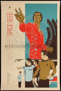 2a0202 STAR TREK #200/300 24x36 art print 2010 Mondo, art by Martin Ansin, Space Seed, regular ed.!