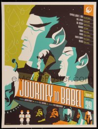 2a0199 STAR TREK #163/260 18x24 art print 2010 Mondo, art by Tom Whalen, Journey to Babel, 1st ed.!