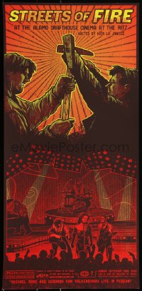 2a0213 STREETS OF FIRE #37/80 12x25 art print 2008 Mondo, art by Kevin Tong, Alamo Drafthouse!