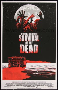 2a0214 SURVIVAL OF THE DEAD #140/150 22x34 art print 2010 Mondo, creepy art by Charlie Adlard!