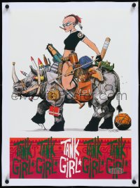 2a0750 TANK GIRL linen 17x23 special poster 1994 Glyn Dillon art used in Deadline magazine, rare!