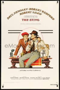 2a0303 STING S2 poster 2002 George Roy Hill, great artwork of con men Paul Newman & Robert Redford!