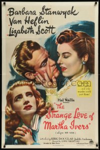 2a0463 STRANGE LOVE OF MARTHA IVERS 1sh 1946 Barbara Stanwyck, Heflin, Lizabeth Scott, Kirk Douglas