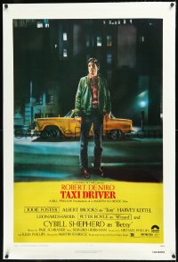 2a1063 TAXI DRIVER linen 1sh 1976 classic Peellaert art of Robert De Niro, directed by Martin Scorsese!