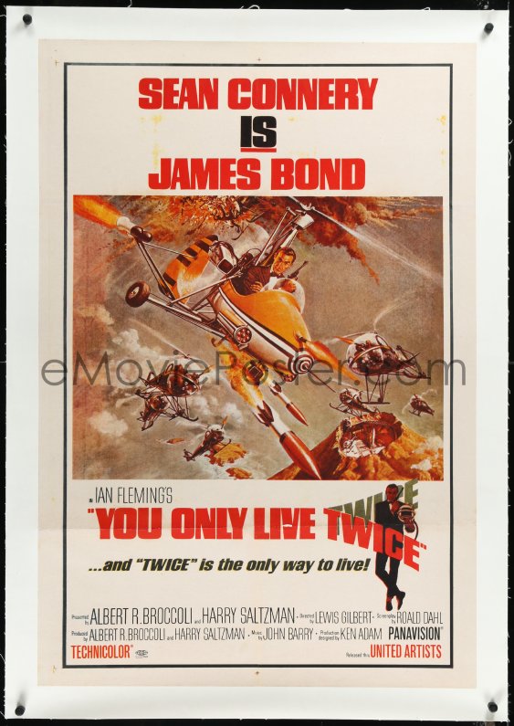 eMoviePoster.com: 2a0600 YOU ONLY LIVE TWICE linen Indian 1967 Sean ...