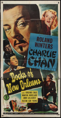 2b0572 DOCKS OF NEW ORLEANS 3sh 1948 Winters as Charlie Chan, Mantan Moreland, waterfront crime, rare!