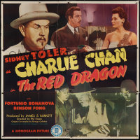 2b0568 RED DRAGON 6sh 1945 Sidney Toler as Asian detective Charlie Chan, Fong, Best, ultra rare!