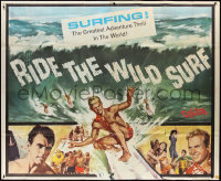 2b0569 RIDE THE WILD SURF INCOMPLETE 6sh 1964 ultimate poster for surfers to display on their wall!