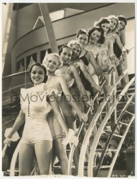 2b1747 FLYING DOWN TO RIO 7.25x9.25 still 1933 nine sexy chorus girls in skimpy outfits on stairs!