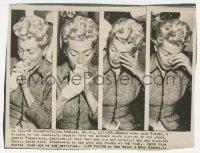 2b1804 LANA TURNER 7.25x9.5 news photo 1958 witness at coroner to identify lover Johnny Stompanato!