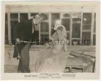 2b1814 LURED 8x10.25 still 1947 Boris Karloff with sword threatening beautiful Lucille Ball!