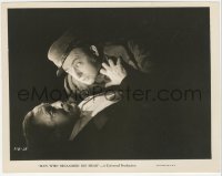 2b1822 MAN WHO RECLAIMED HIS HEAD 8x10 still 1934 close up Claude Rains pinning Atwill to ground!