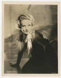 2b1830 MARLENE DIETRICH 8x10.25 still 1930 Paramount studio portrait in feathered gown from Morocco