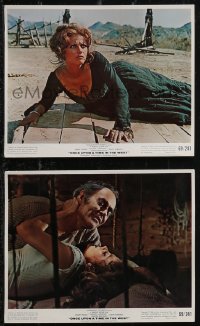 2b2243 ONCE UPON A TIME IN THE WEST 2 color 8x10 stills 1969 Sergio Leone, Cardinale, Fonda!