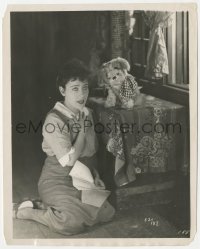 2b1877 STAGE STRUCK 8x10 still 1925 close up of worried Gloria Swanson by stuffed dog toy!