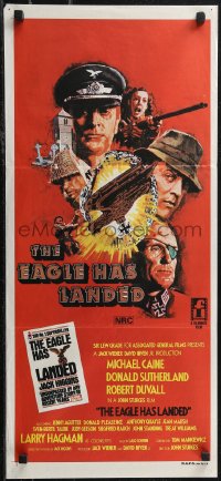 2b0904 EAGLE HAS LANDED Aust daybill 1977 different art of Michael Caine, Robert Duvall, Sutherland!