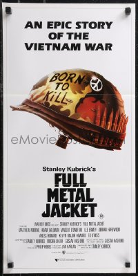 2b0912 FULL METAL JACKET Aust daybill 1987 Stanley Kubrick epic Vietnam War movie, Castle art!