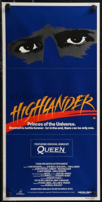 2b0921 HIGHLANDER Aust daybill 1986 Christopher Lambert, Roxanne Hart, Sean Connery