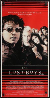 2b0933 LOST BOYS Aust daybill 1987 teen vampire Kiefer Sutherland, directed by Joel Schumacher!