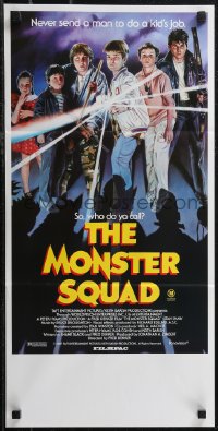 2b0938 MONSTER SQUAD Aust daybill 1987 never send a man to do a kid's job, great art by Clinton!