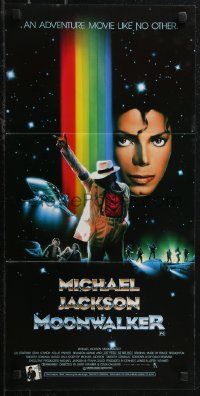 2b0940 MOONWALKER Aust daybill 1988 great sci-fi art of pop music legend Michael Jackson!