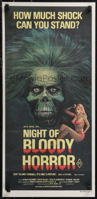 2b0942 NIGHT OF BLOODY HORROR Aust daybill 1970s Gerald McRaney, how much shock can you stand!