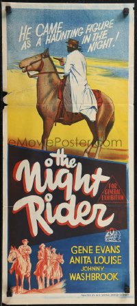 2b0943 NIGHT RIDER Aust daybill 1956 Gene Evans came as a haunting figure in the night, ultra rare!