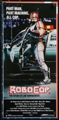 2b0957 ROBOCOP Aust daybill 1988 Paul Verhoeven, full-length cyborg police Peter Weller by Mike Bryan!