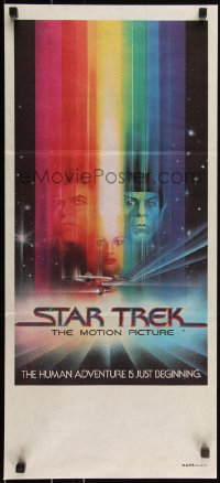 2b0966 STAR TREK Aust daybill 1979 art of William Shatner & Leonard Nimoy by Bob Peak, no credits!