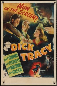 2b1040 DICK TRACY 1sh 1945 art of Conway as Chester Gould's classic cartoon strip detective!