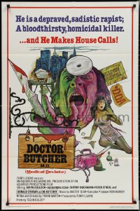 2b1043 DOCTOR BUTCHER M.D. 1sh 1981 Marino Girolami's Zombi Holocaust, creepy artwork!