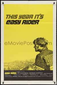 2b1050 EASY RIDER style C 1sh 1969 Peter Fonda, Hopper biker classic, ultra rare with matte finish!