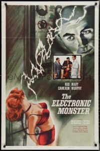 2b1056 ELECTRONIC MONSTER 1sh 1960 Rod Cameron, artwork of sexy girl shocked by electricity!