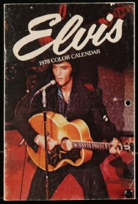 2b1529 ELVIS PRESLEY calendar 1977 a different color image of The King of Rock & Roll each month!