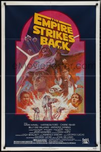 2b1058 EMPIRE STRIKES BACK NSS style 1sh R1982 George Lucas sci-fi classic, cool artwork by Tom Jung!