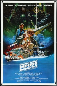 2b1060 EMPIRE STRIKES BACK int'l Spanish language 1sh 1980 Star Wars, Ohrai art, ultra rare!