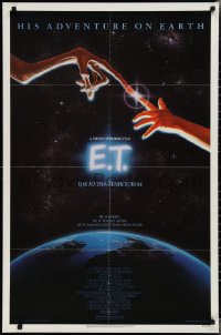 2b1046 E.T. THE EXTRA TERRESTRIAL studio style 1sh 1982 Steven Spielberg classic, John Alvin art!