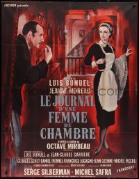 2b0277 DIARY OF A CHAMBERMAID style A French 1p 1964 Luis Bunuel, Allard art of Jeanne Moreau!