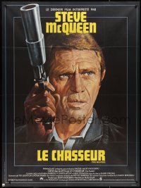 2b0288 HUNTER French 1p 1981 best different art of bounty hunter Steve McQueen by Jean Mascii!