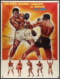 2b0293 LES PLUS GRANDS COMBATS DU SIECLE French 1p 1960s Cassius Clay & boxing greats, Belinsky art!