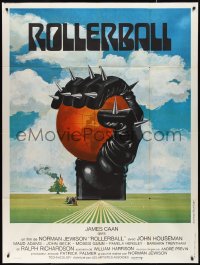 2b0309 ROLLERBALL French 1p 1975 cool completely different artwork by Jouineau Bourduge!