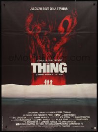 2b0317 THING French 1p 1982 John Carpenter, cool sci-fi horror art, the ultimate in alien terror!