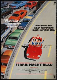 2b0695 FERRIS BUELLER'S DAY OFF German 1986 John Hughes, different art of cast in Ferrari!