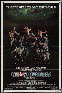 2b1072 GHOSTBUSTERS 1sh 1984 Bill Murray, Dan Aykroyd & Harold Ramis here to save the world!