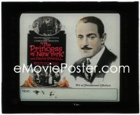 2b1624 PRINCESS OF NEW YOK glass slide 1921 great close portrait of David Powell + 2 movie scenes!