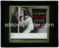 2b1626 PRIVATE SCANDAL glass slide 1921 great image of May McAvoy caught in a love triangle!