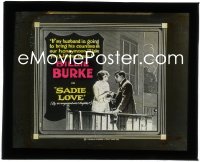 2b1634 SADIE LOVE glass slide 1919 pretty Billie Burke gets married to a Count but loves another!